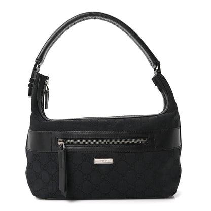 Gucci GG Canvas Monogram Shoulder Bag Black 1 of 10