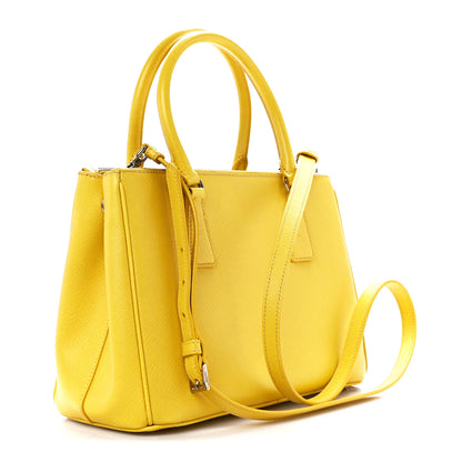 Prada Saffiano Small Galleria Double Zip Tote Soleil 3 of 13