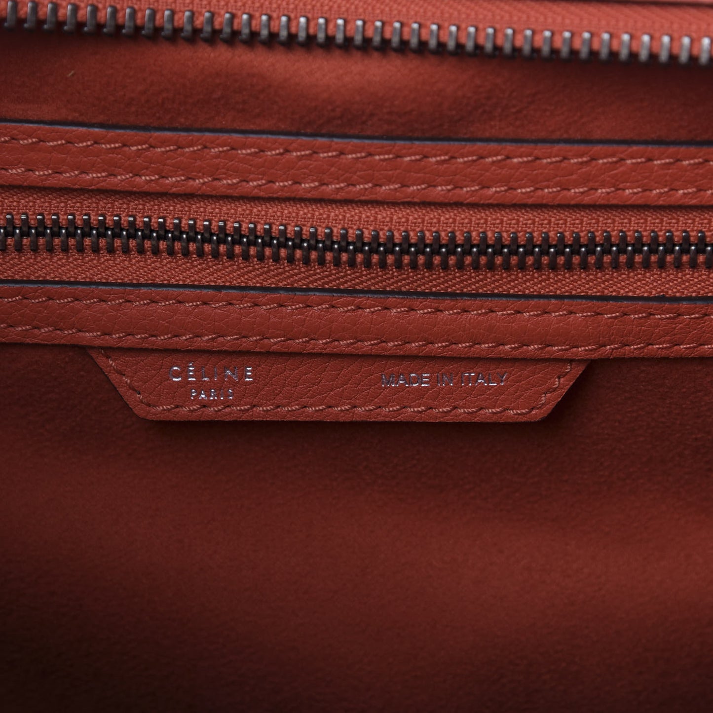 Drummed Calfskin Mini Luggage Vermillon