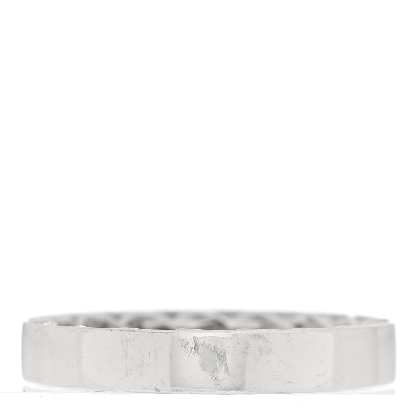 18K White Gold Symphony Golden Gate Band Ring 52 6