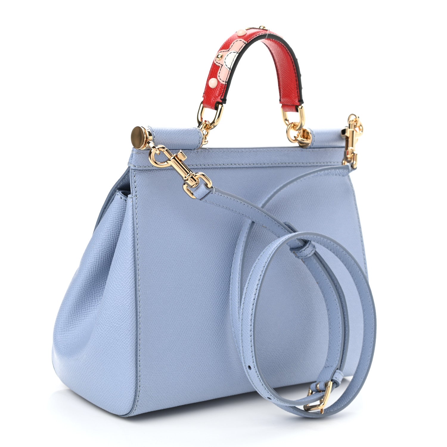 Dolce & Gabbana Dauphine Embroidered Small Miss Sicily Satchel Fiordaliso 3 of 8
