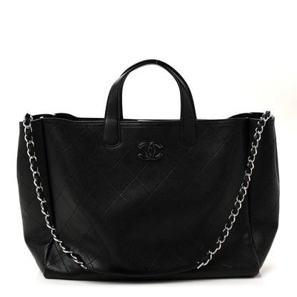 Chanel Caviar Stitched Large Shopping Tote Black 1 of 10