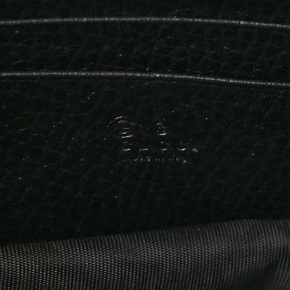 Gucci Dollar Calfskin Interlocking G Chain Wallet Black 6 of 9