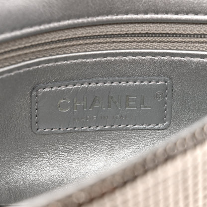 Chanel Chain Mail Crystal Quilted Mini Flap Argent 6 of 11