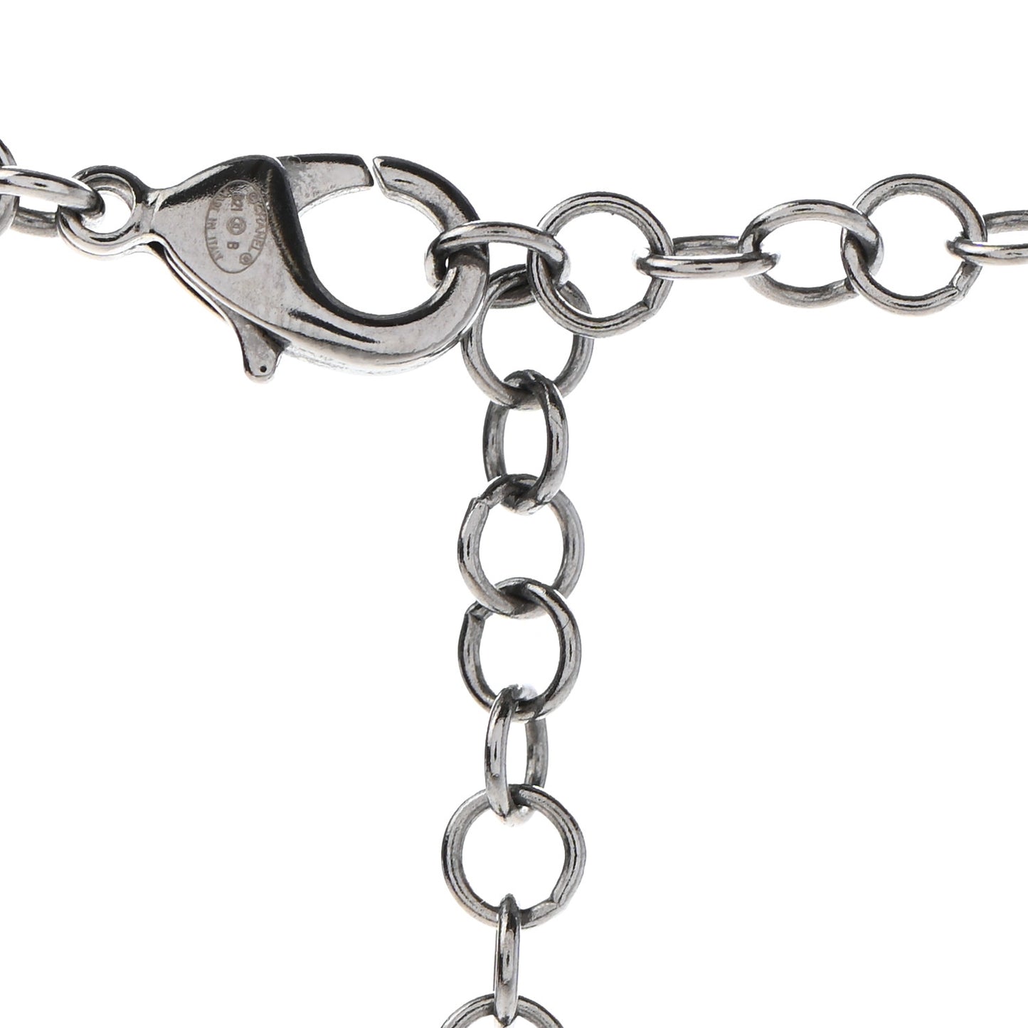 Crystal CC Pendant Necklace Silver