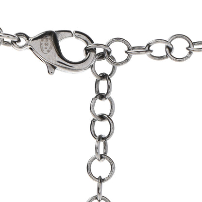 Chanel Crystal CC Pendant Necklace Silver 4 of 5