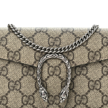 Gucci GG Supreme Monogram Dionysus Chain Clutch Wallet Beige Taupe 7 of 9