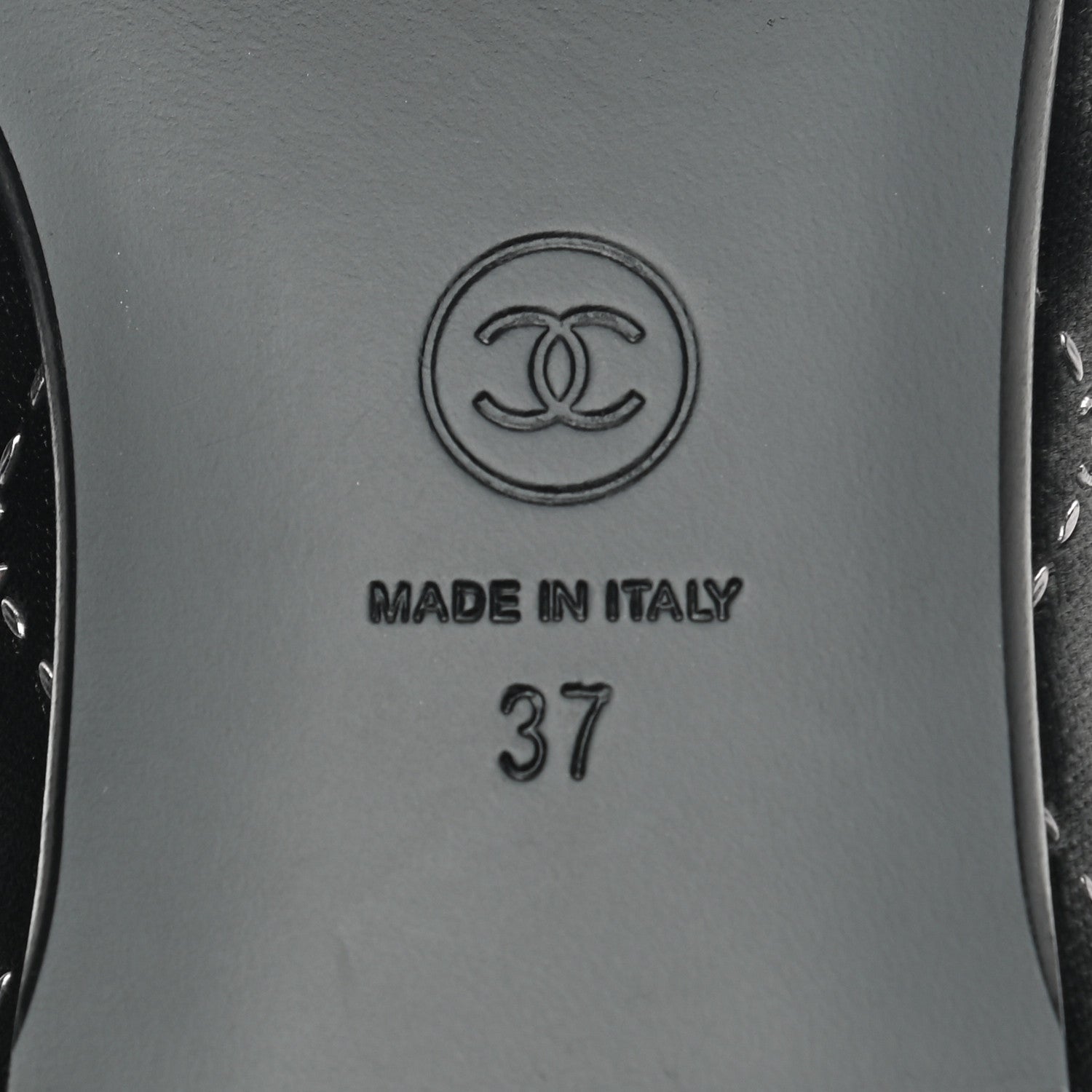 Chanel Velvet Moccasin Loafers 37 Black 6 of 7