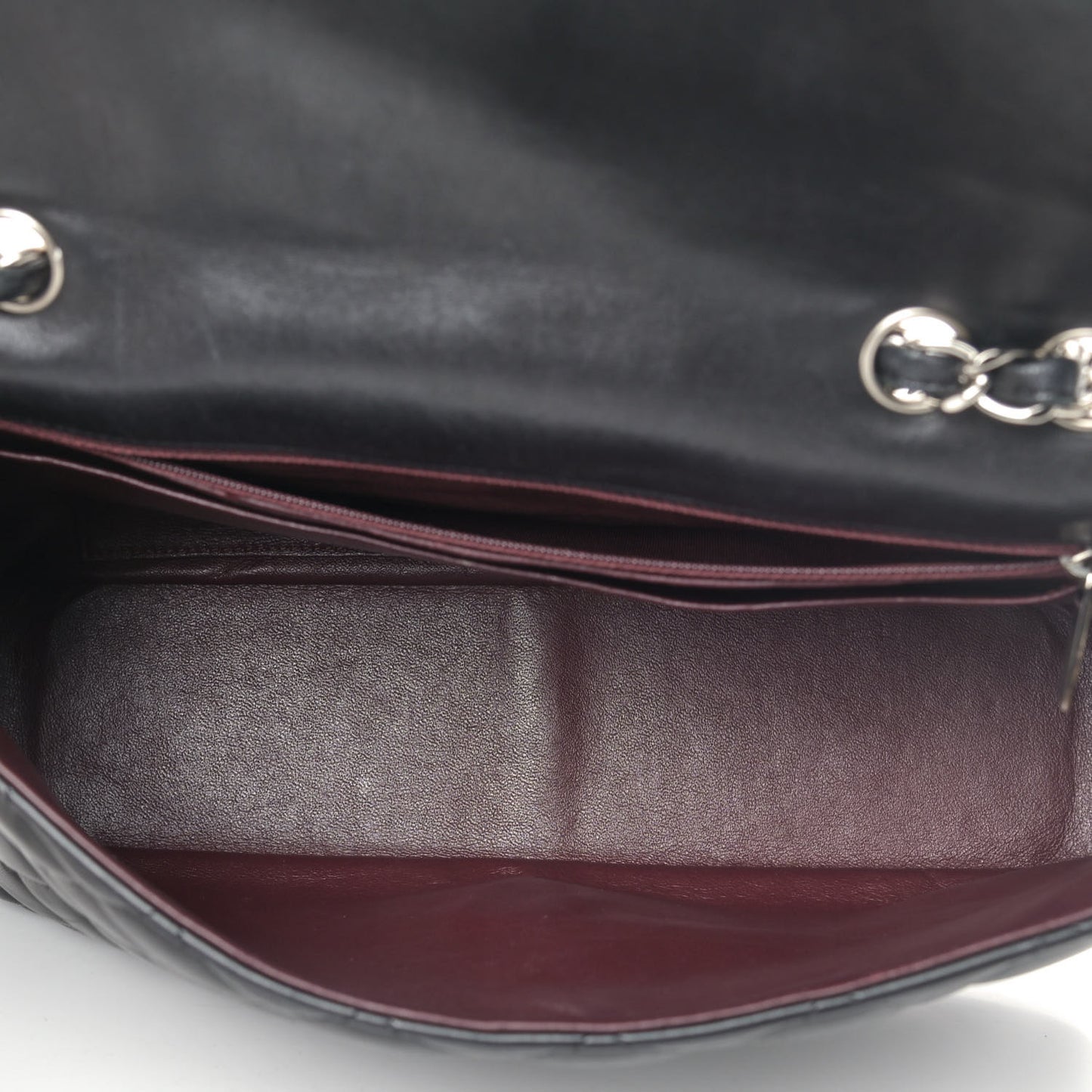 Lambskin Quilted Jumbo Single Flap Black