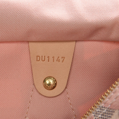 Louis Vuitton Damier Azur Tahitienne Speedy Bandouliere 30 Rose Ballerine 7 of 7