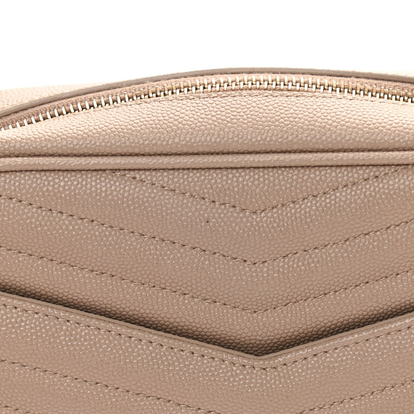 Grain De Poudre Matelasse Monogram Mini Lou Camera Bag Dark Latte