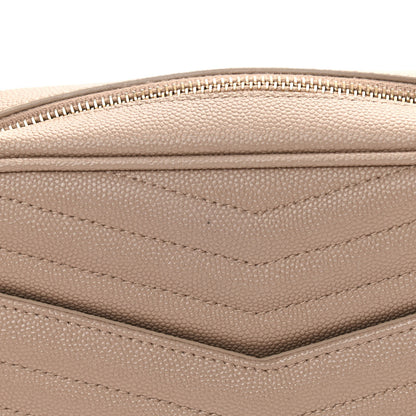 Saint Laurent Grain De Poudre Matelasse Monogram Mini Lou Camera Bag Dark Latte 10 of 12