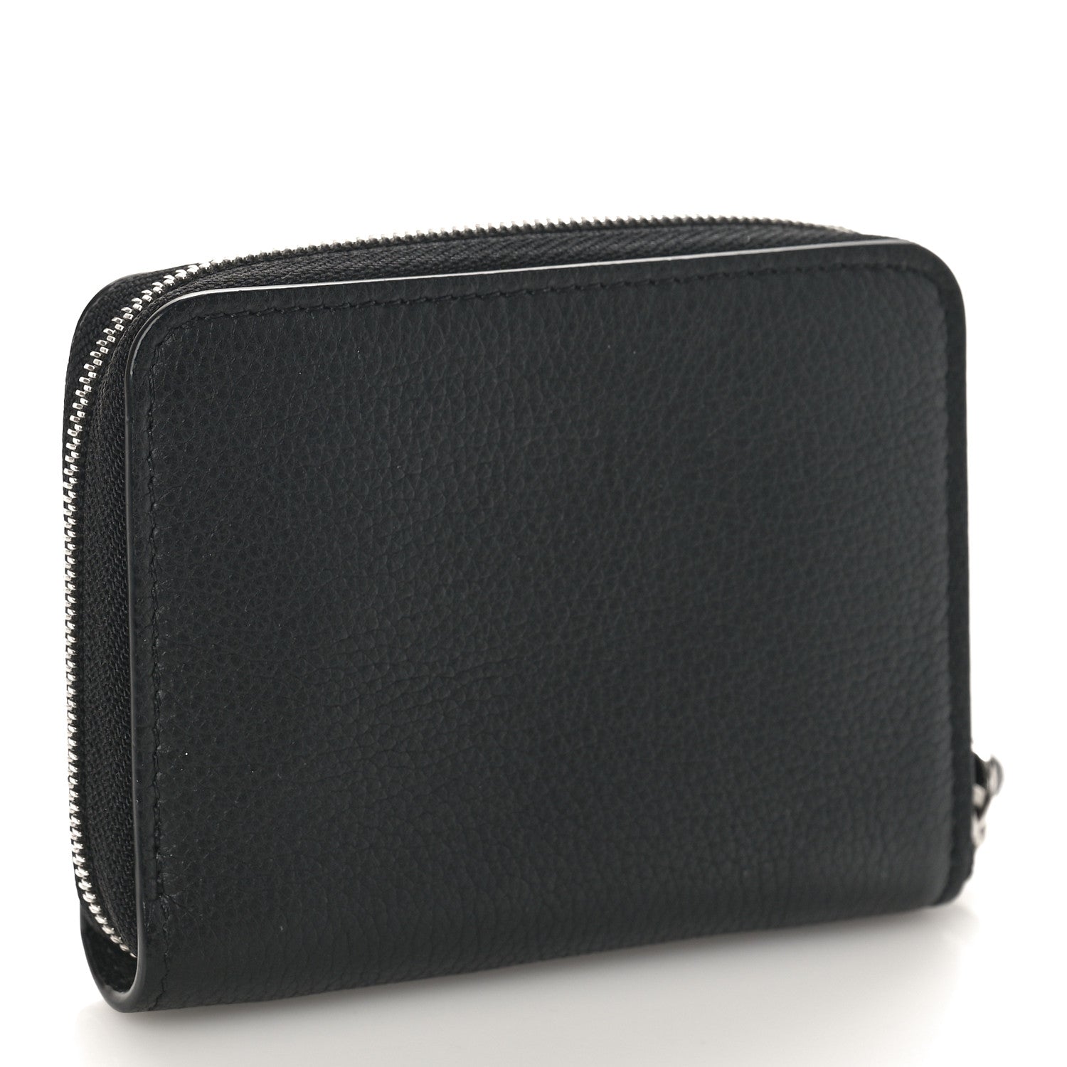 Louis Vuitton LOUIS VUITTON Calfskin Lockme Zippy Coin Purse Black 3 of 9