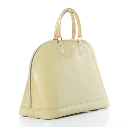 Louis Vuitton Vernis Alma MM Blanc Corail 3 of 24