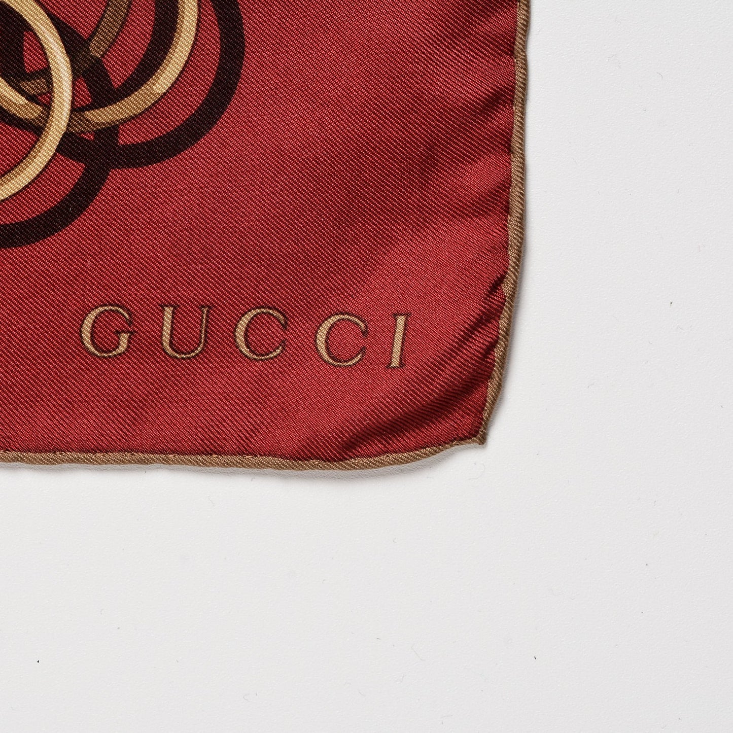 Silk Horsebit Scarf Red