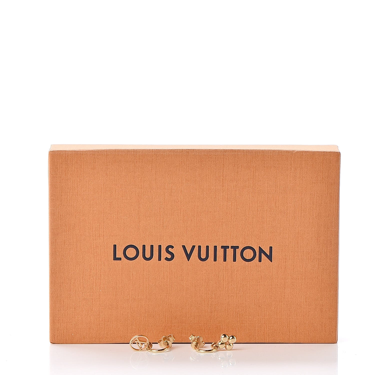 Louis Vuitton Brass Blooming Earrings Gold 4 of 4