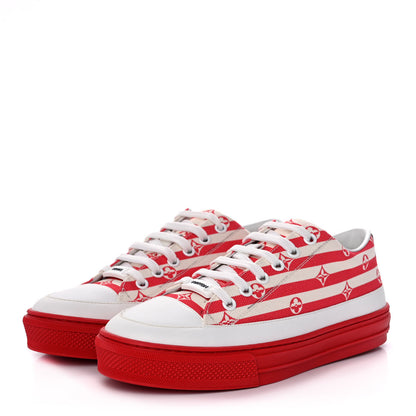 Louis Vuitton Canvas Escale Stellar Sneakers 36 Red 3 of 8