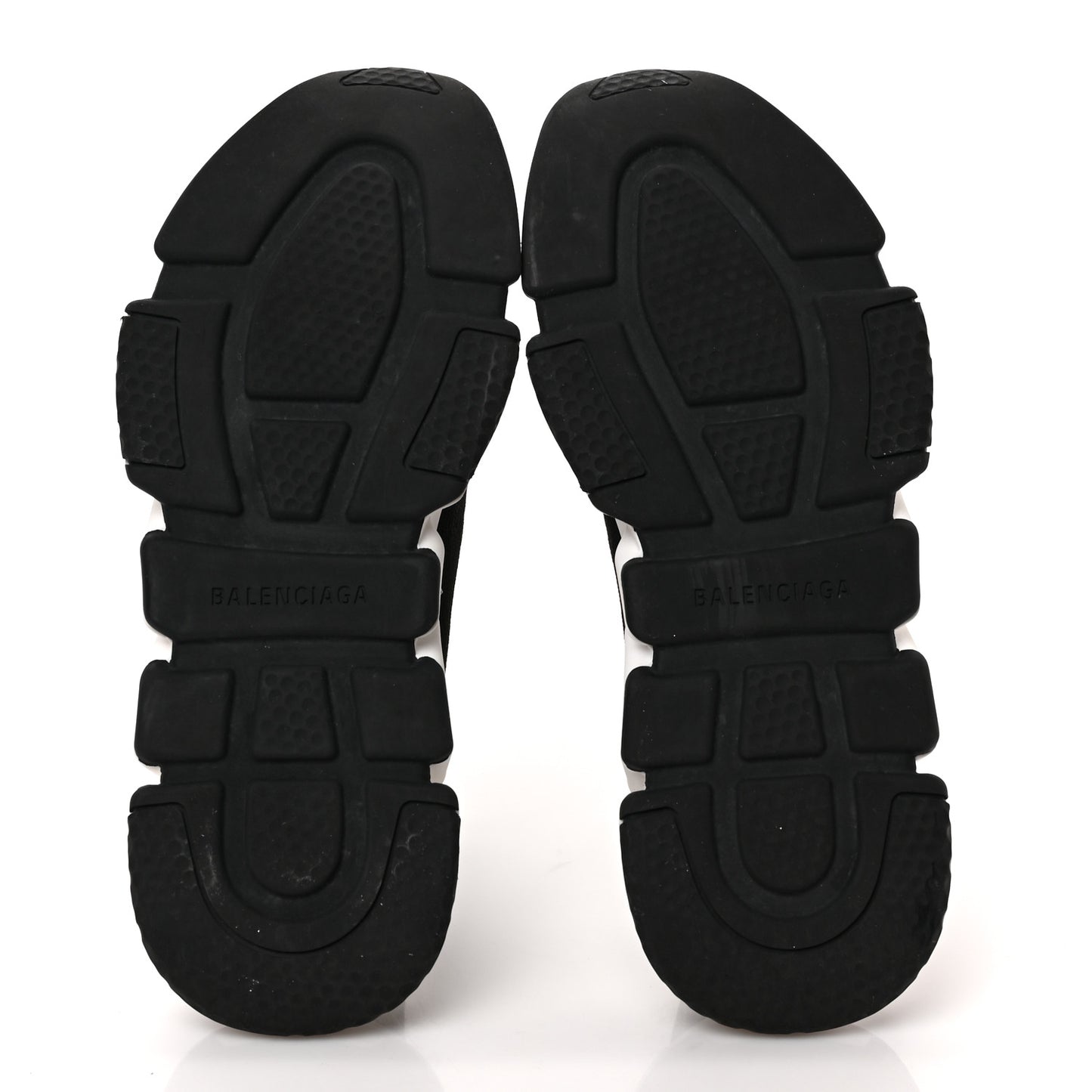 Neoprene Knit Allover Logo Bi-Color Sole Womens Speed Sneakers 37 Black White