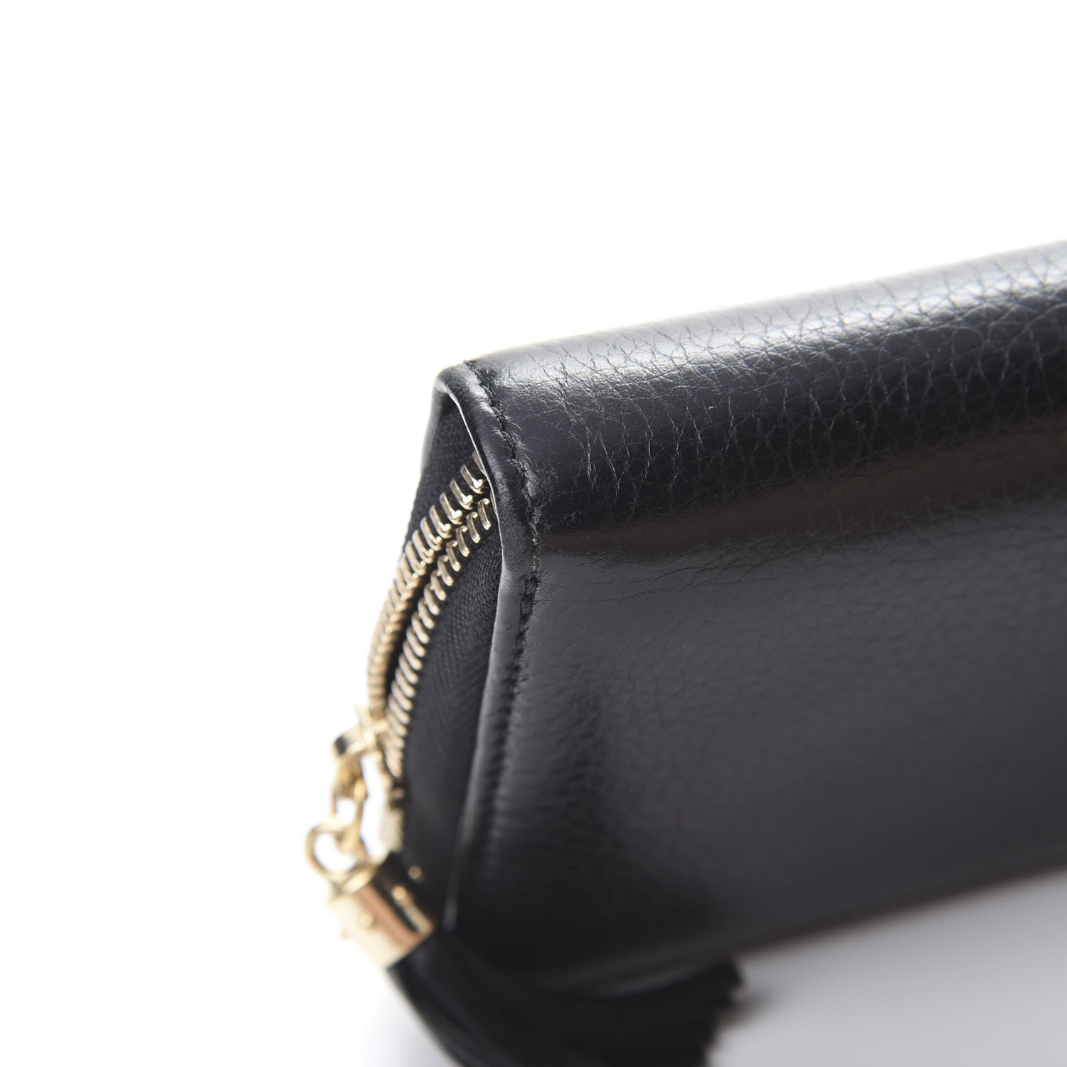 Gucci Pebbled Calfskin Soho Zip Around Wallet Black 9 of 10