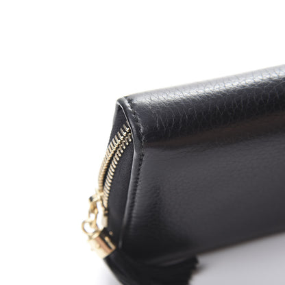 Gucci Pebbled Calfskin Soho Zip Around Wallet Black 9 of 10