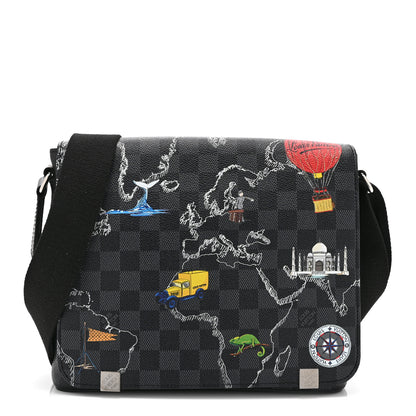 Louis Vuitton Damier Graphite World Map District PM 1 of 9