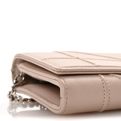 Christian Dior Grained Calfskin Diorama Croisiere Chain Wallet Pink 9 of 10