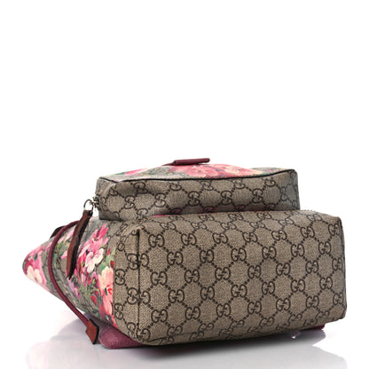 Gucci GG Supreme Monogram Blooms Small Single Buckle Backpack Beige Multicolor Dry Rose 4 of 15