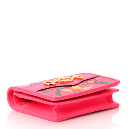 Gucci Calfskin Flora Print Zumi Card Case Fuxia Fluo 8 of 12