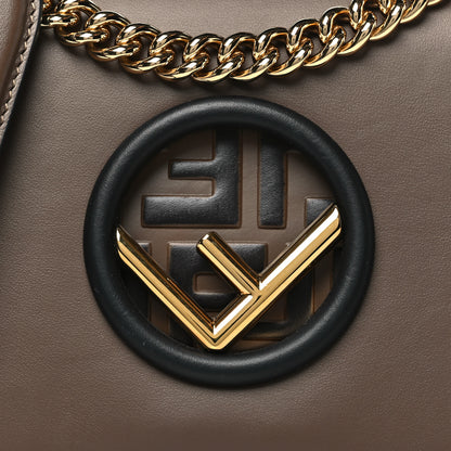 Fendi Vitello Century F is Fendi Bi-Color FF 1974 Embossed Small Kan I Shoulder Bag Maya Black 8 of 10