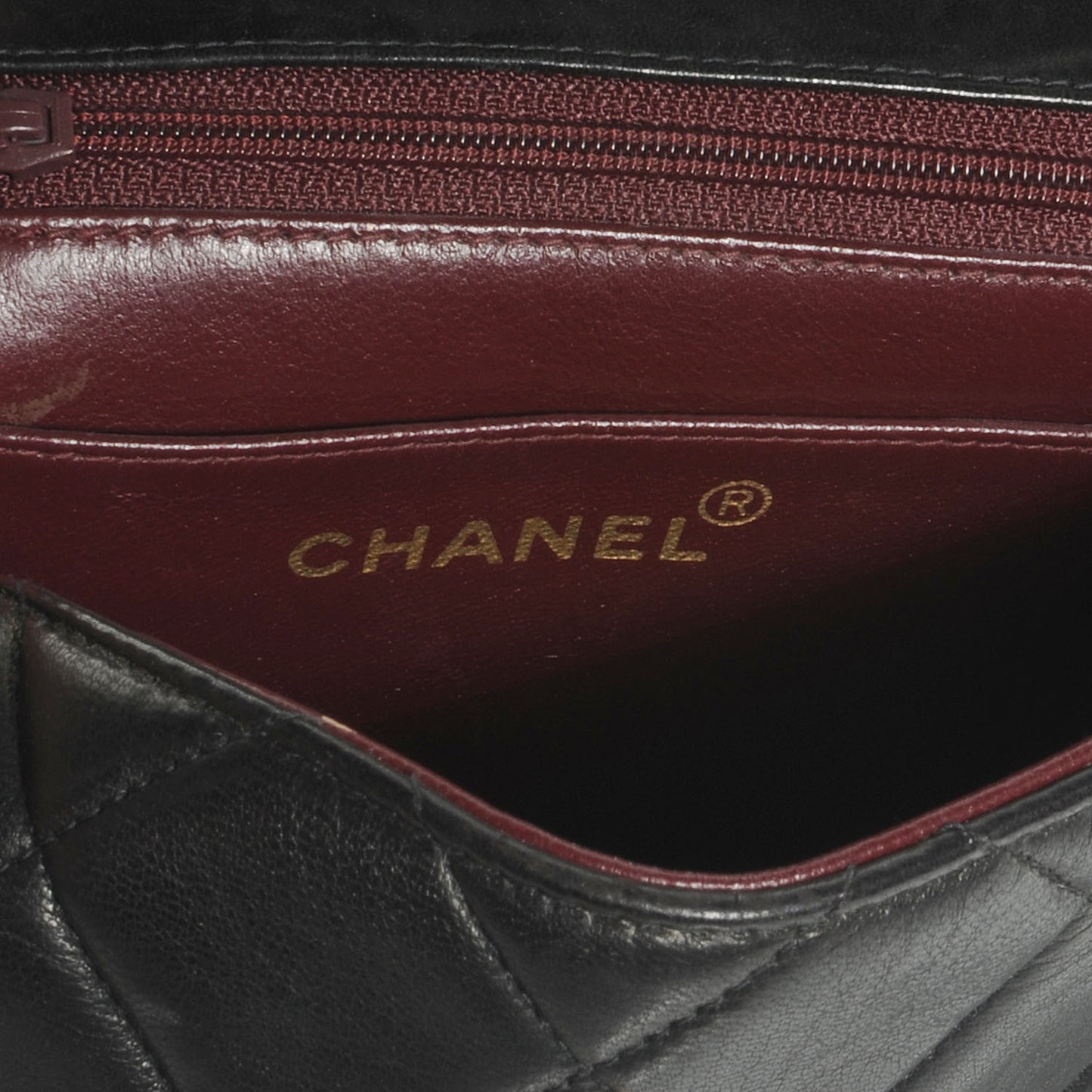 Lambskin Quilted 4 Chain Mini Flap Black