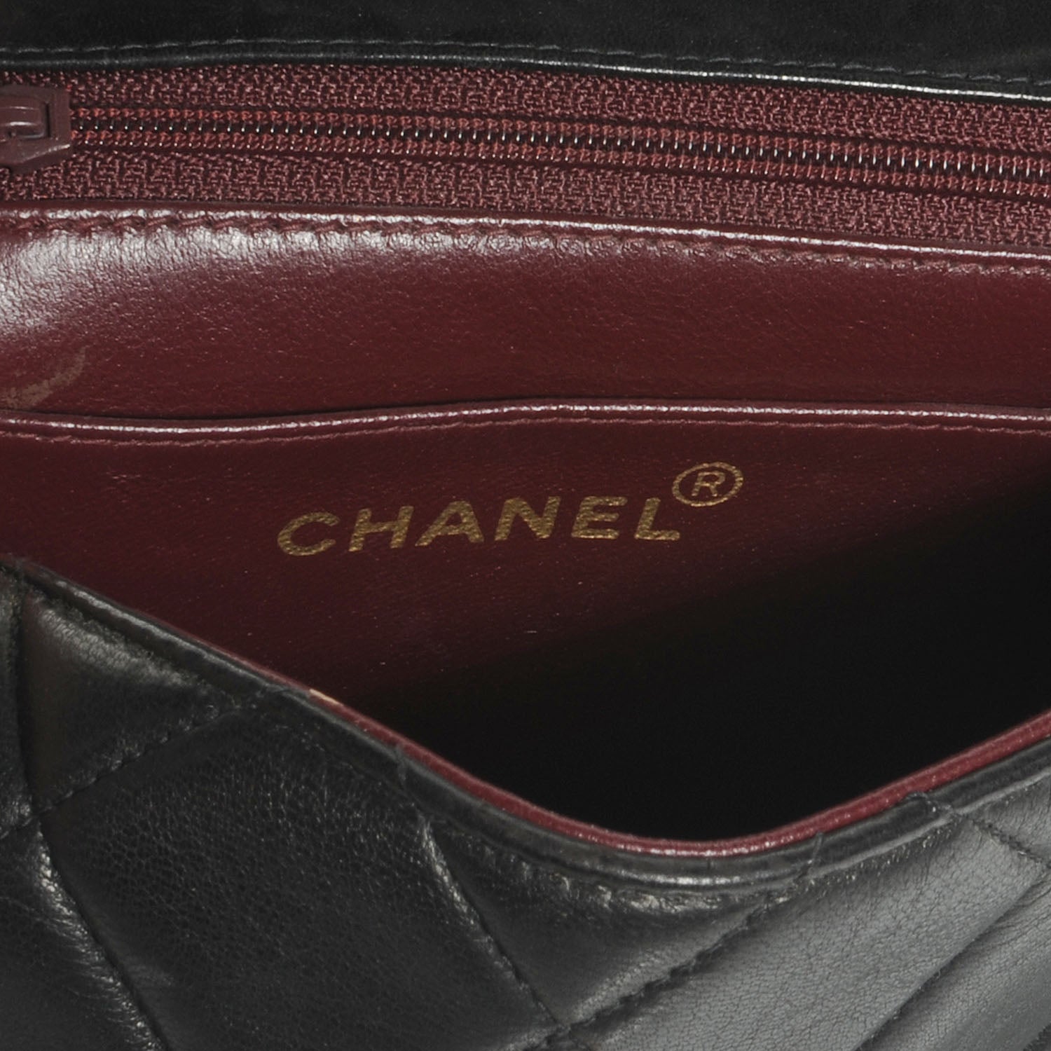 Chanel Lambskin Quilted 4 Chain Mini Flap Black 6 of 7