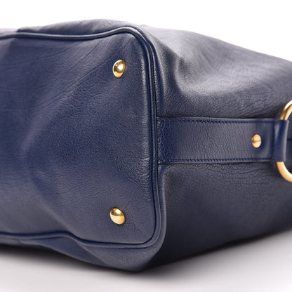 Saint Laurent Calfskin Oversized Muse Navy Blue 10 of 11