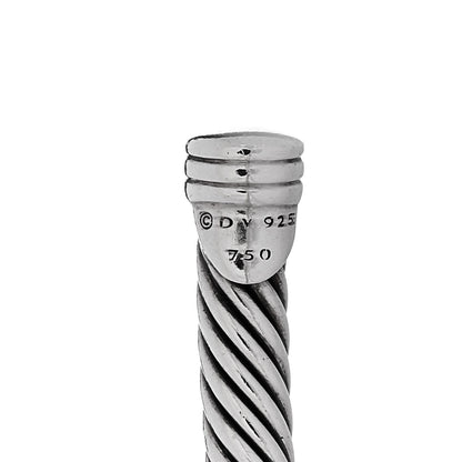 David Yurman Sterling Silver 18K Yellow Gold 4mm X Station Cable Bracelet 3 of 3