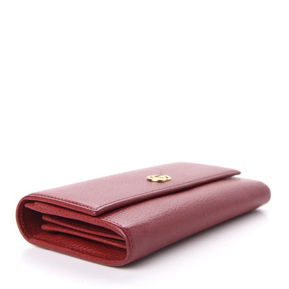 Gucci Dollar Calfskin GG Marmont Continental Wallet Hibiscus Red 4 of 6