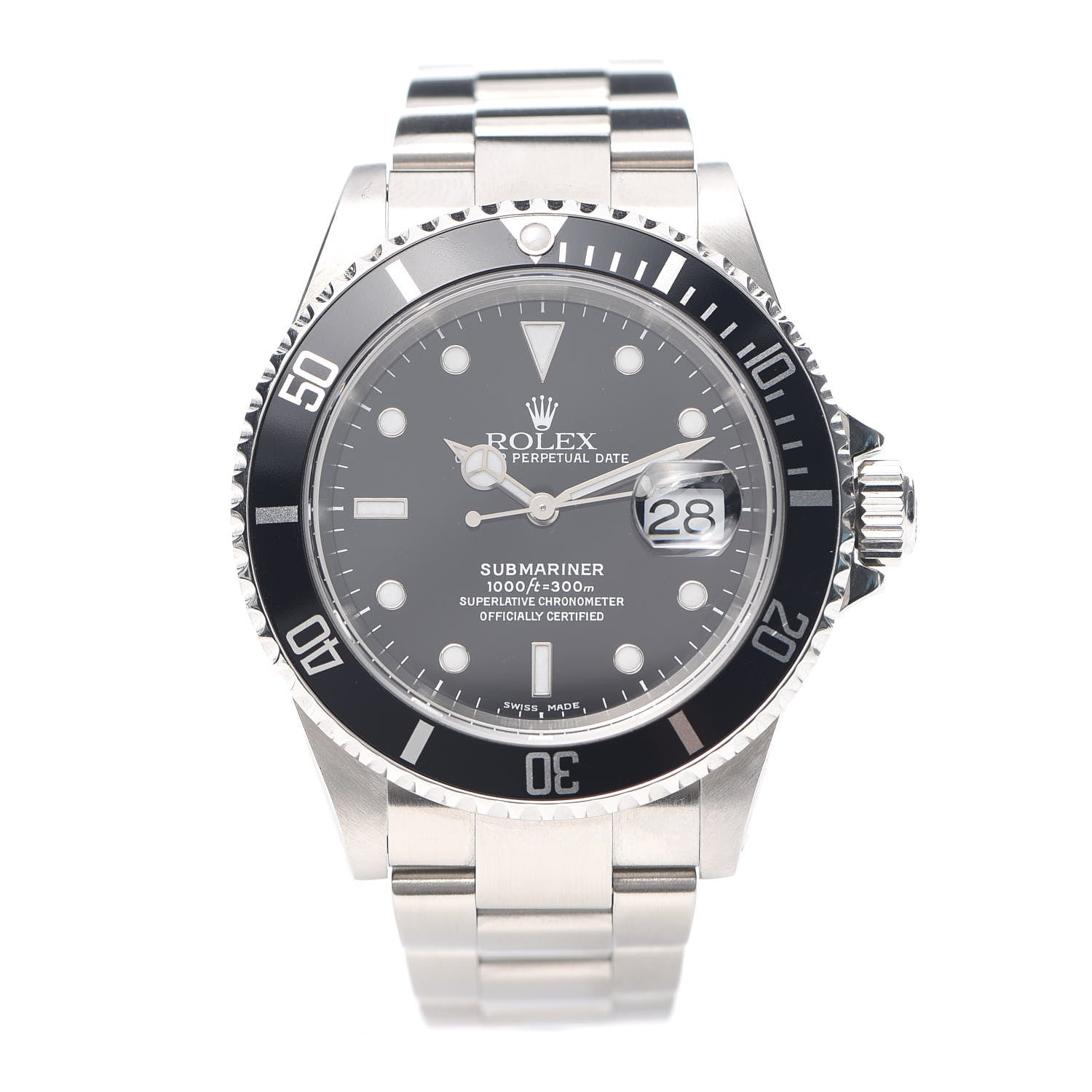 Rolex Stainless Steel 40mm Oyster Perpetual Submariner Date Watch Black 16610 1 of 5