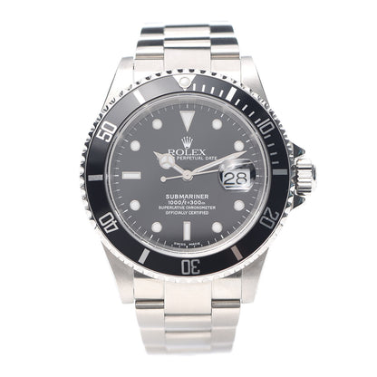 Rolex Stainless Steel 40mm Oyster Perpetual Submariner Date Watch Black 16610 1 of 5