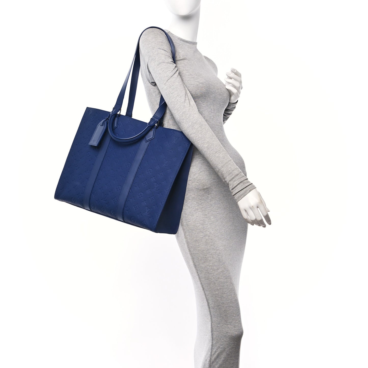 Taurillon Monogram Sac Plat 24H Sapphire
