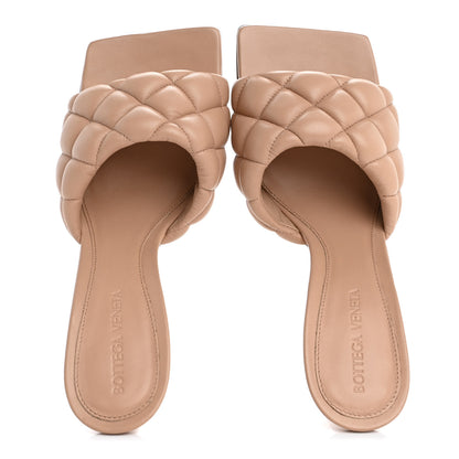 Bottega Veneta Nappa Matelasse Padded Mule Sandals 37.5 Cipria 2 of 10