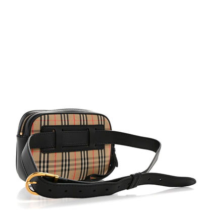 Burberry Smooth Calfskin 1983 Knight Check Link Bum Bag Black 3 of 10