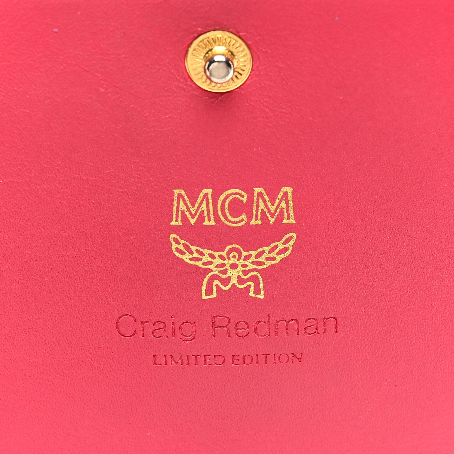 MCM X CRAIG REDMAN Calfskin Lizard Embossed Visetos Wallet On Chain Multicolor 5 of 8