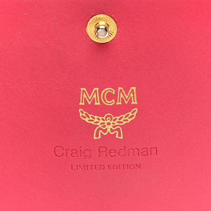 MCM X CRAIG REDMAN Calfskin Lizard Embossed Visetos Wallet On Chain Multicolor 5 of 8