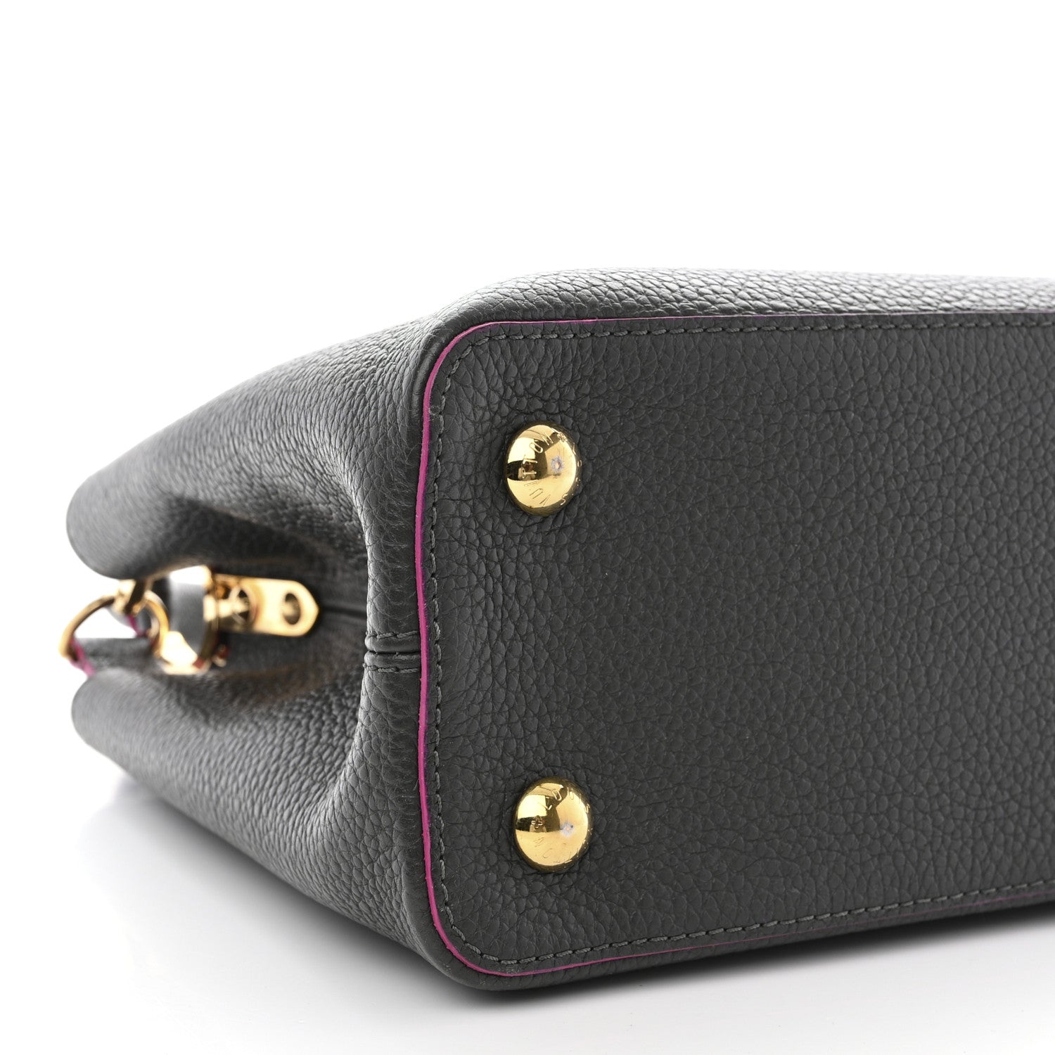 Louis Vuitton Taurillon Capucines PM Grey Pink 8 of 12
