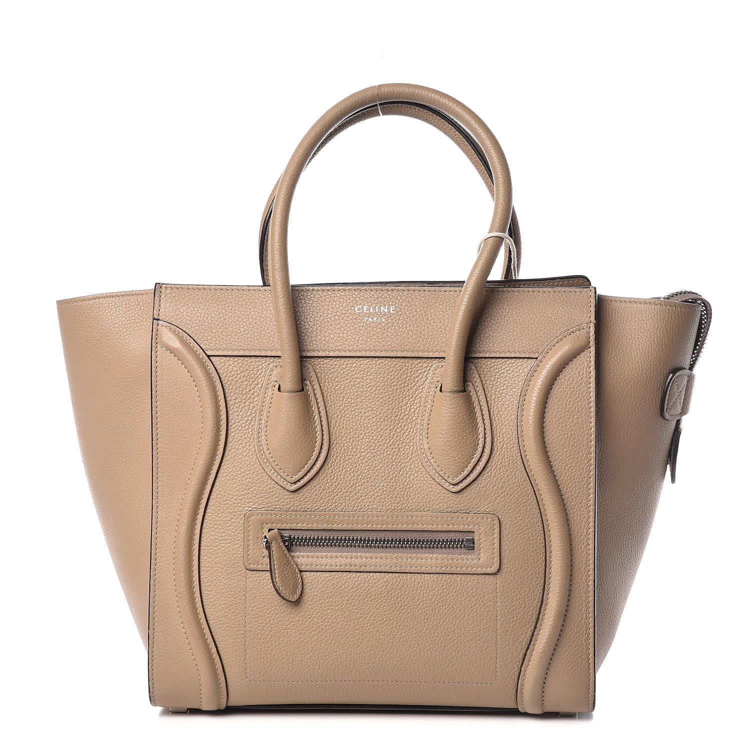 Celine Drummed Calfskin Micro Luggage Dune 1 of 14