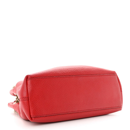 Gucci Pebbled Calfskin Small Soho Chain Shoulder Bag Tabasco Red 4 of 15