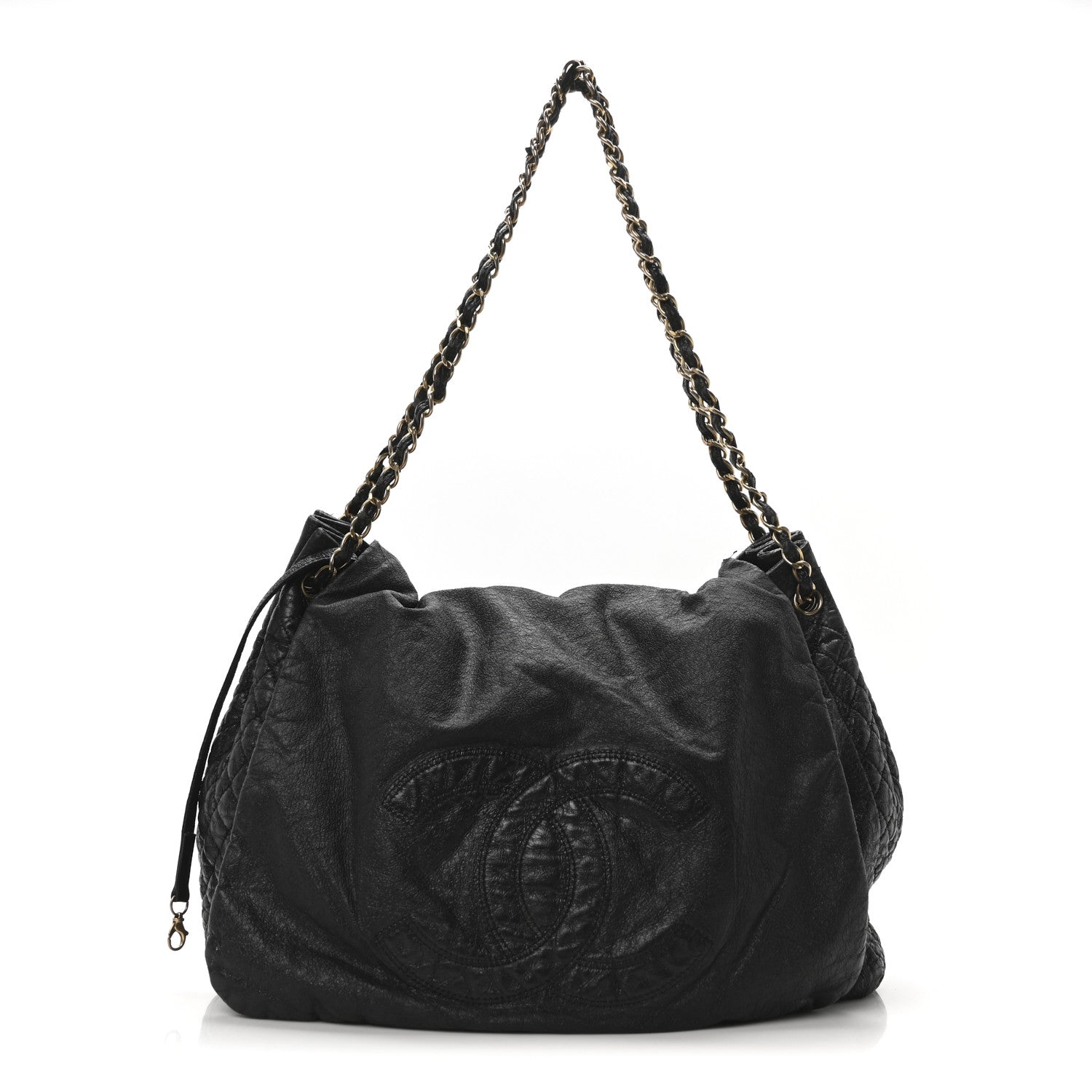 Chanel Vinyl XL Rock and Chain Flap Black 1 of 10
