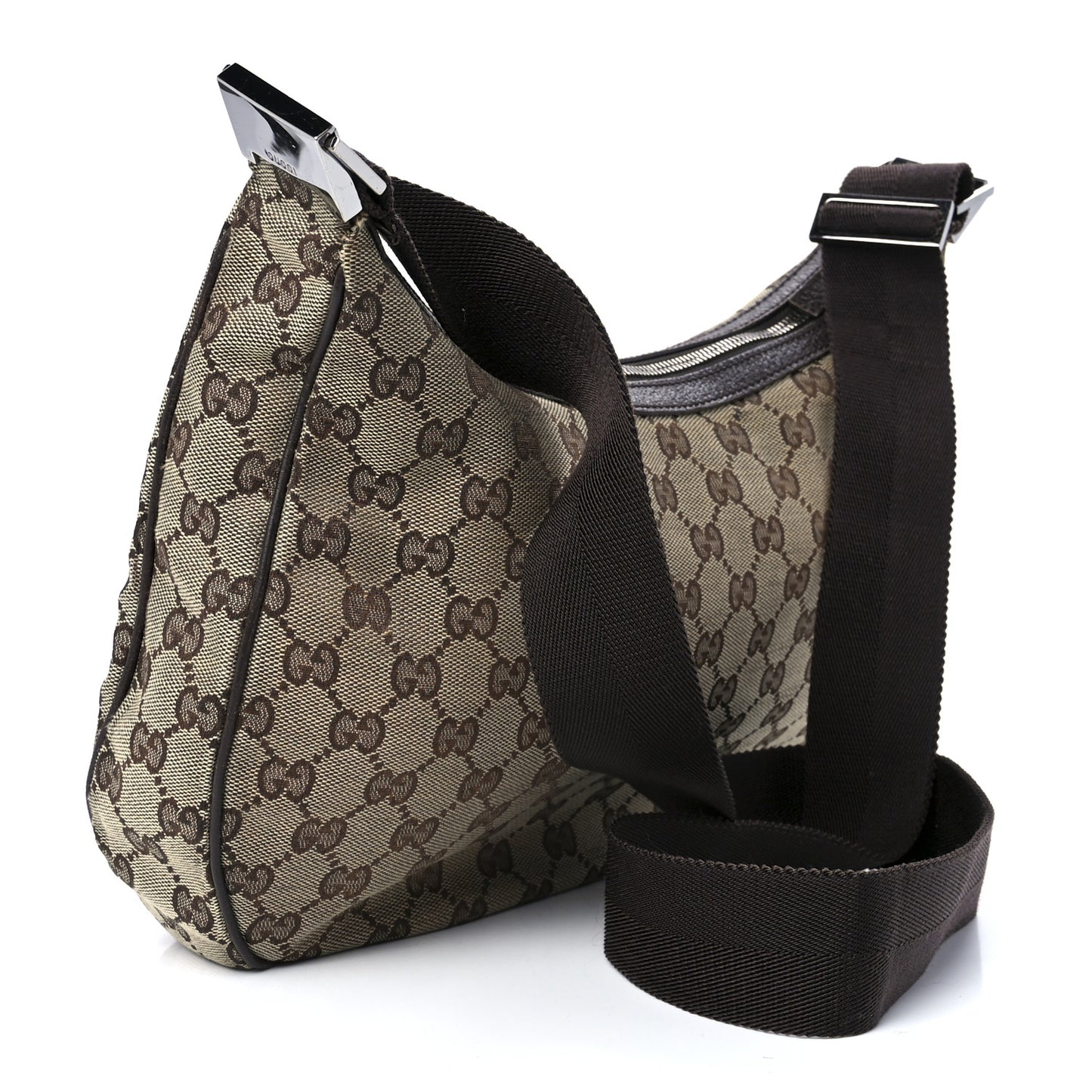 Monogram Medium Half Moon Hobo Dark Brown