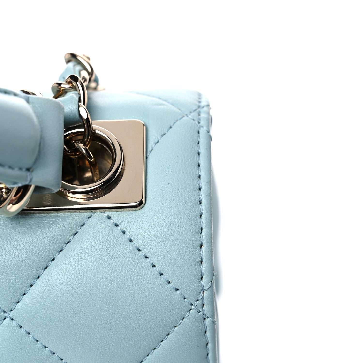 Chanel Lambskin Quilted Small Trendy CC Flap Dual Handle Bag Light Blue 18 of 26