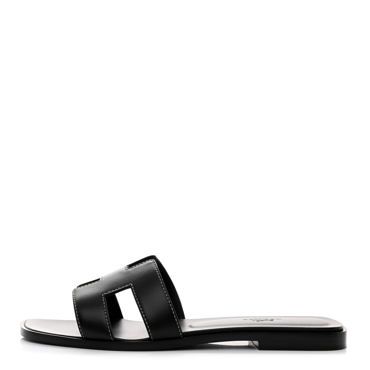 Box Calfskin Oran Sandals 37.5 Black
