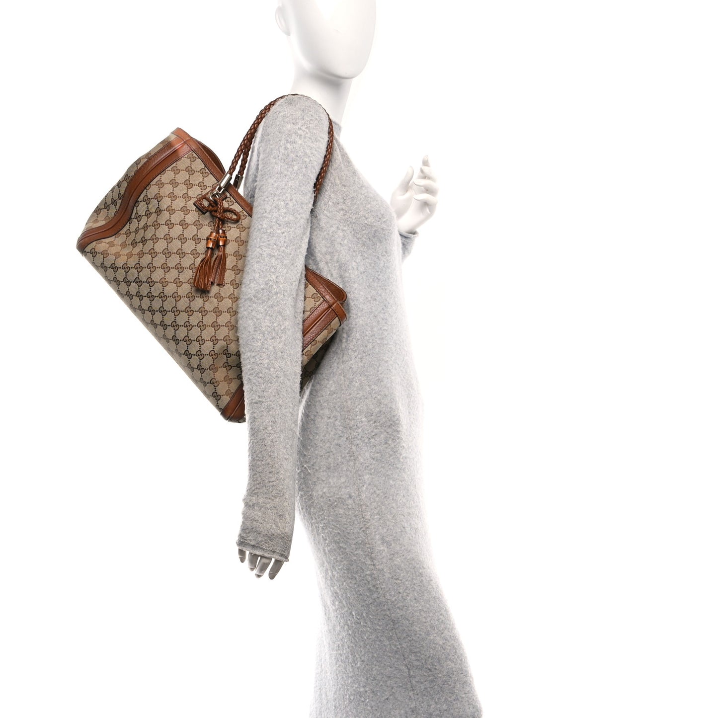 Monogram Cellarius Calfskin Medium Bella Tote Beige Ebony Cuir