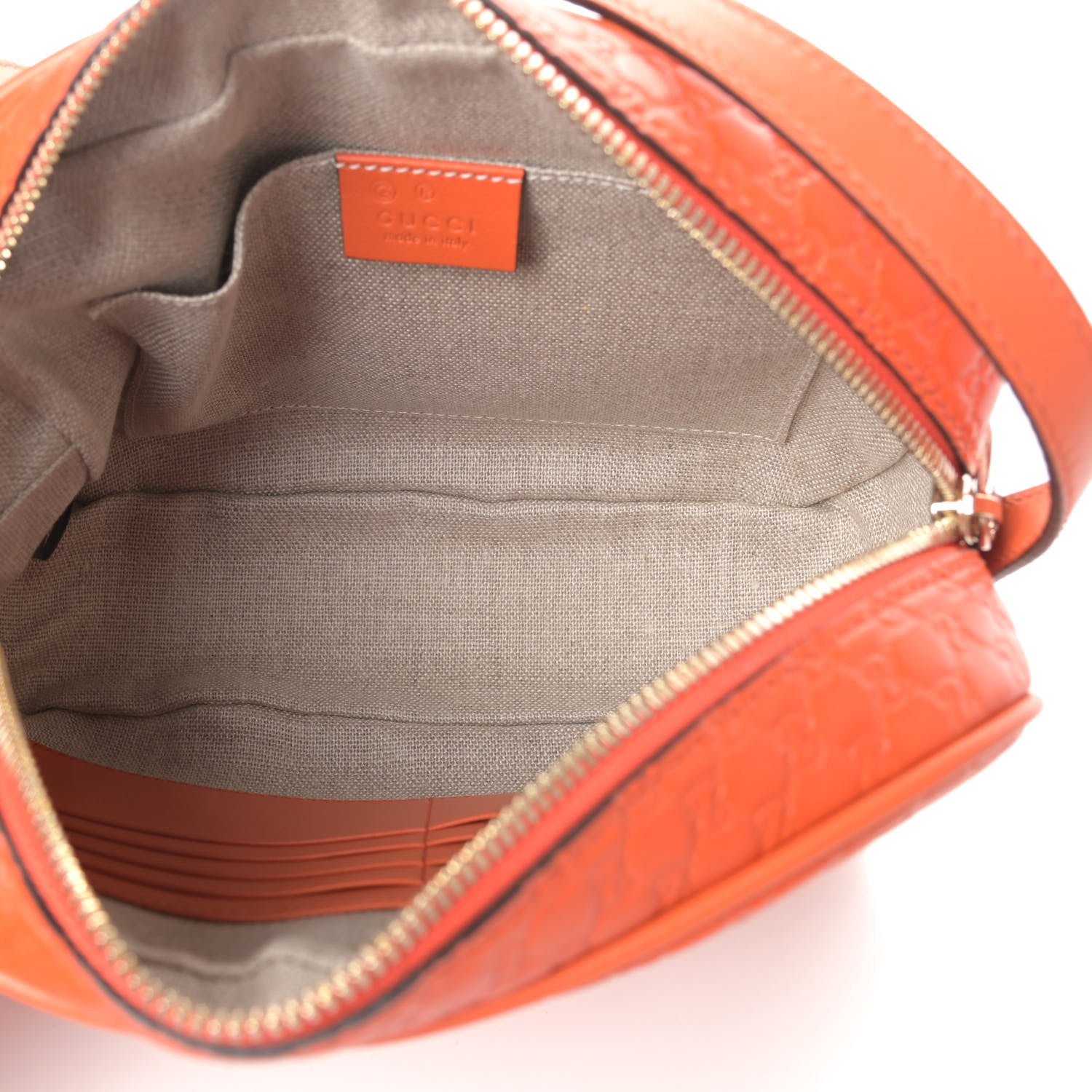 Gucci Soft Microguccissima Mini Bree Messenger Bag Sun Orange 5 of 9